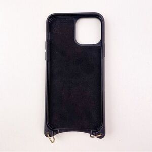 Bandolier Black Leather Sarah Pebble Case for iPhone 12.